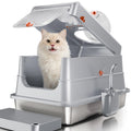 Stainless Steel Extra Large Enclosed Cat Litter Box X3136