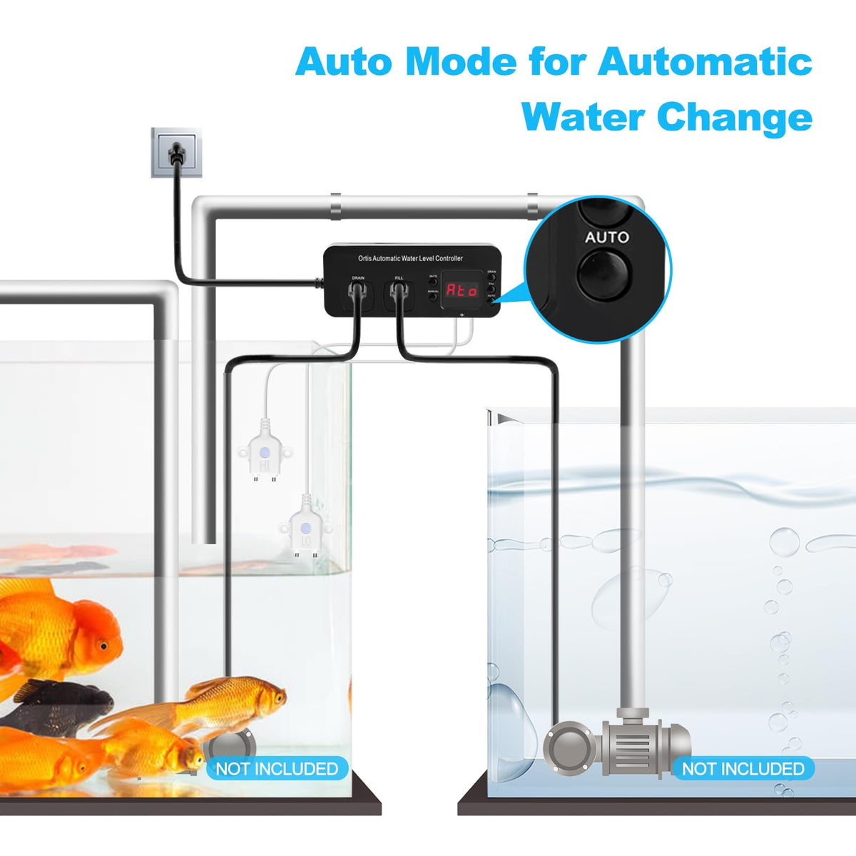 Automatic Water Level Controller for Aquarium Fish Tank W44030