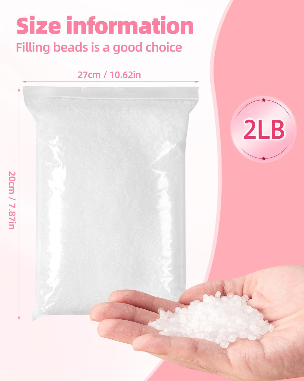 2 lb Poly Pellets Weighted Stuffing Beads P853001