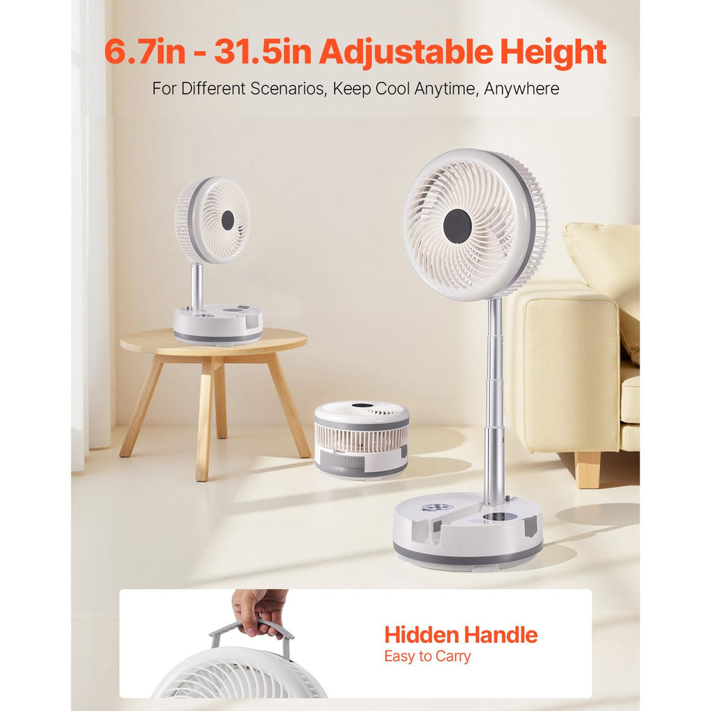 10 Inch Foldable Oscillating Fan with Remote U872