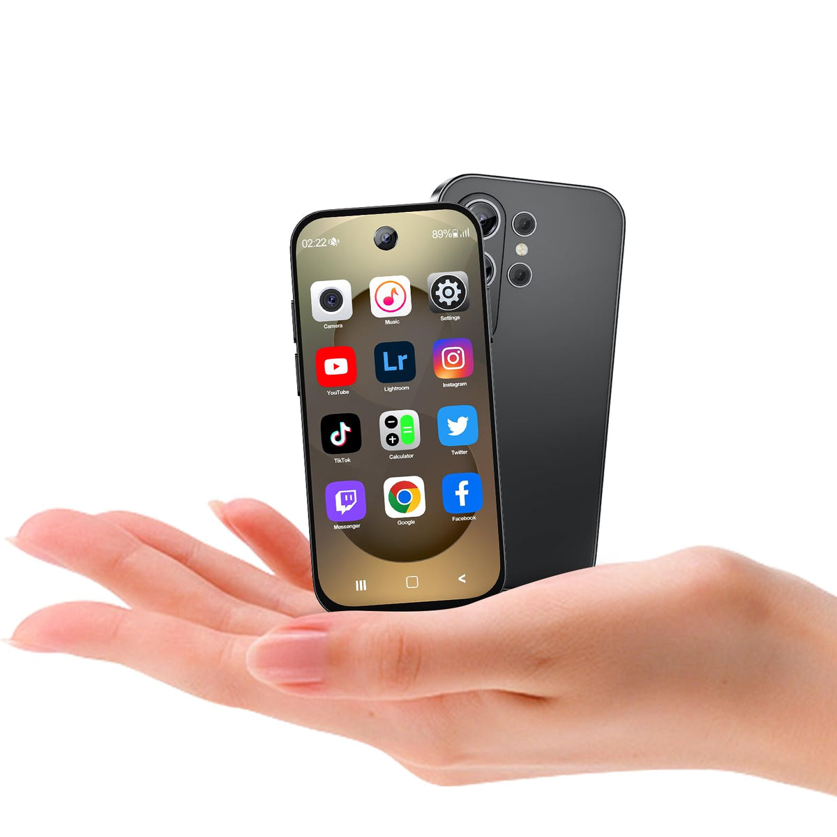 Unlocked 2G Mini Smartphone 2GB+32GB 2800Mah 3.0 Inch Dual SIM Black U1638