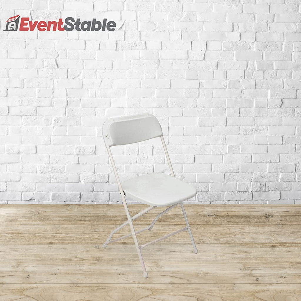 White Stackable Plastic Folding Chair 10-Pack R882