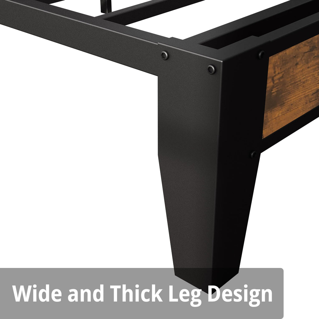 Twin Bed Frame with Storage Headboard E8490
