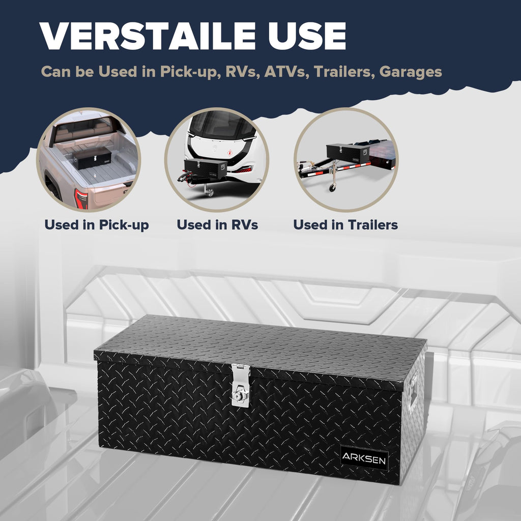 30" x 13" x 10" Black Truck Bed Tool Box I40367