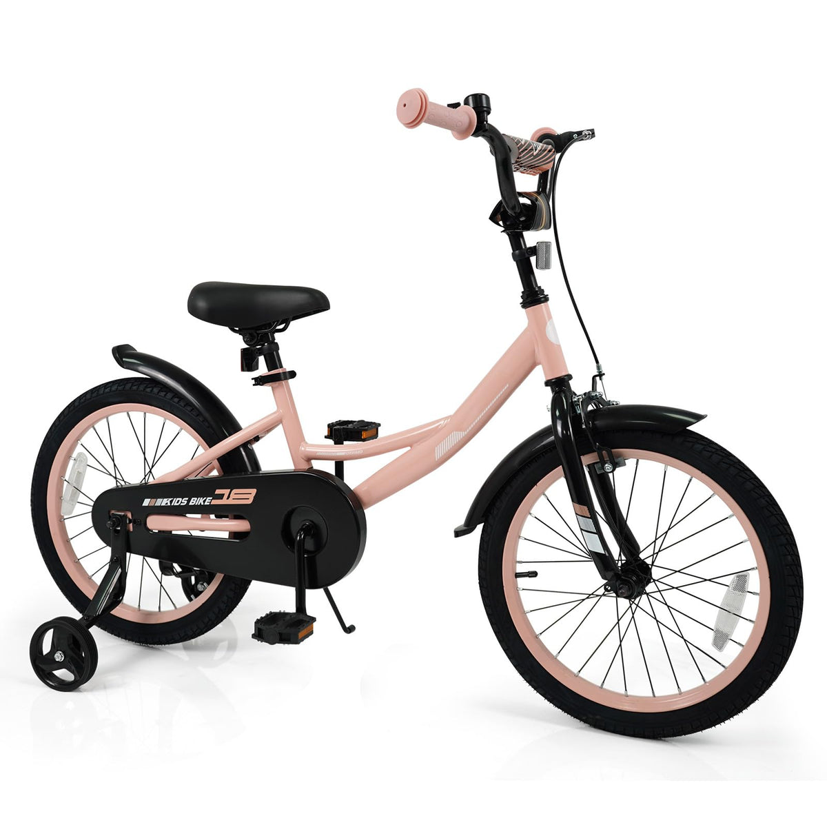 Kids Bike with Removable Training Wheels, Dual Brakes, Adjustable Seat & Handlebar U506717