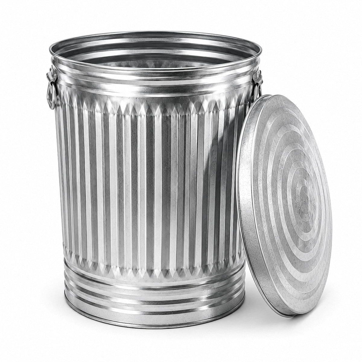 Galvanized Steel Trash Can with Locking Lid N52550