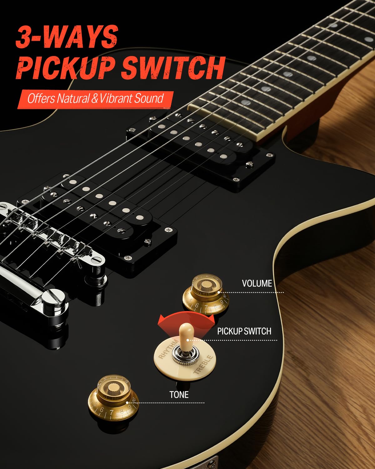 39" Electric Guitar with Dual Humbucker Pickups G836