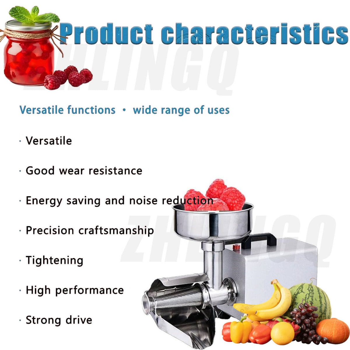 450W Stainless Steel Electric Tomato Strainer L571