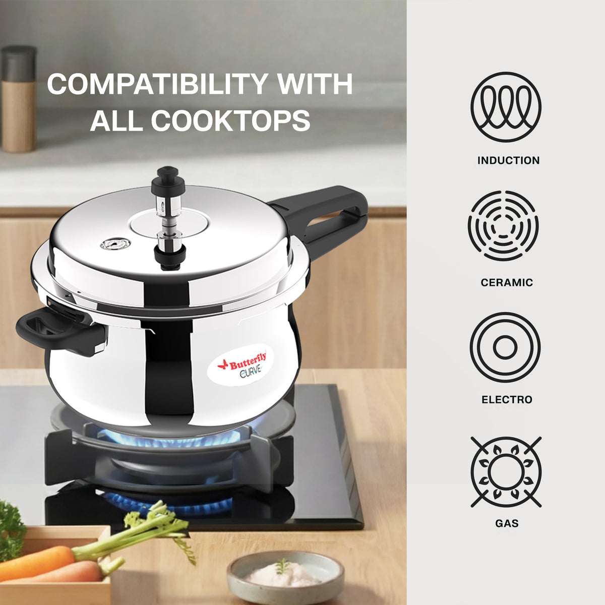 Stainless Steel 3-Liter Pressure Cooker N3132