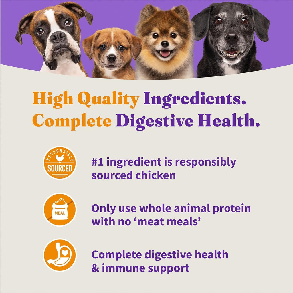 Dry Dog Food, Cage-Free Chicken & Brown Rice Recipe, 21 lb W46427