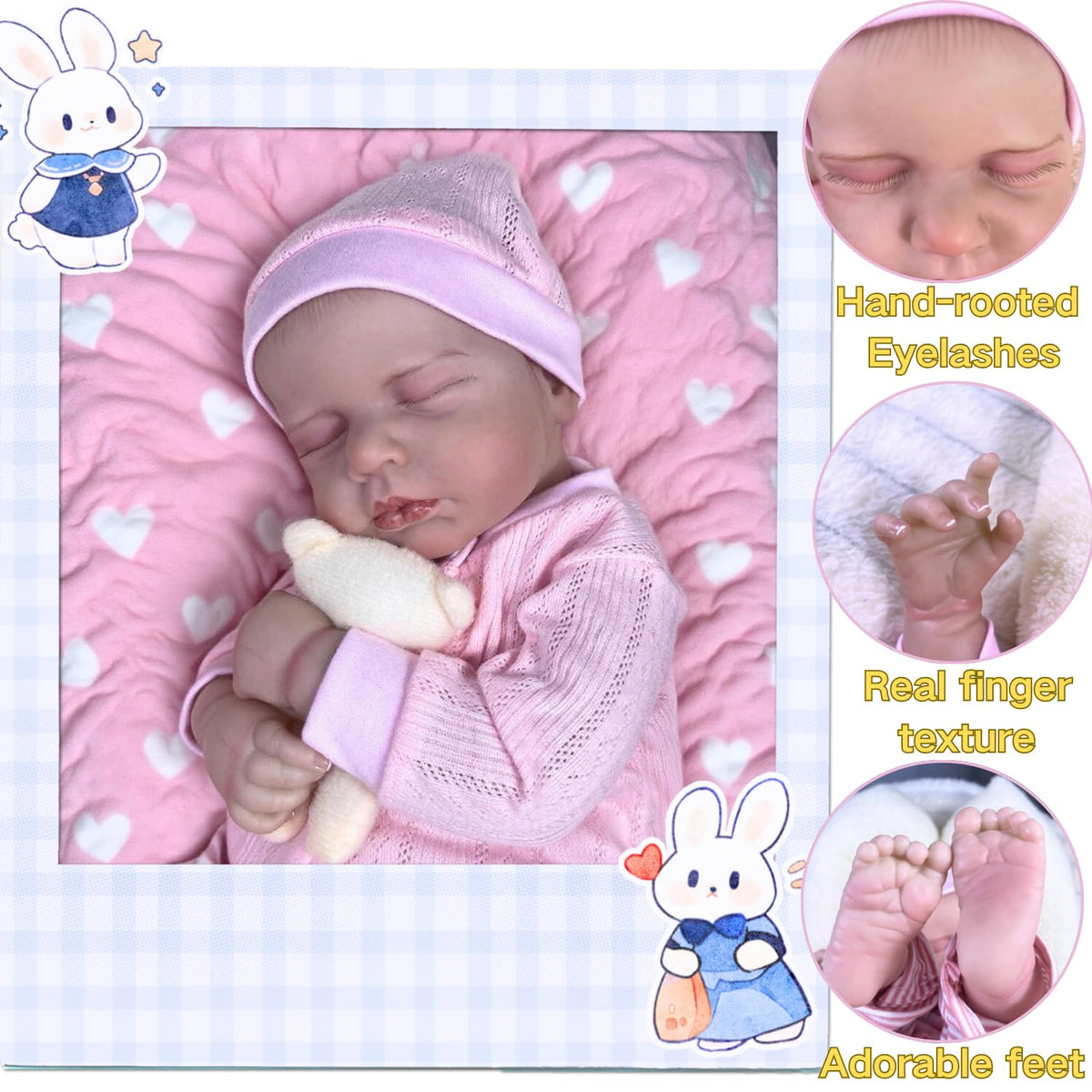20 inch Soft Vinyl and Cloth Body Reborn Baby Dolls E226