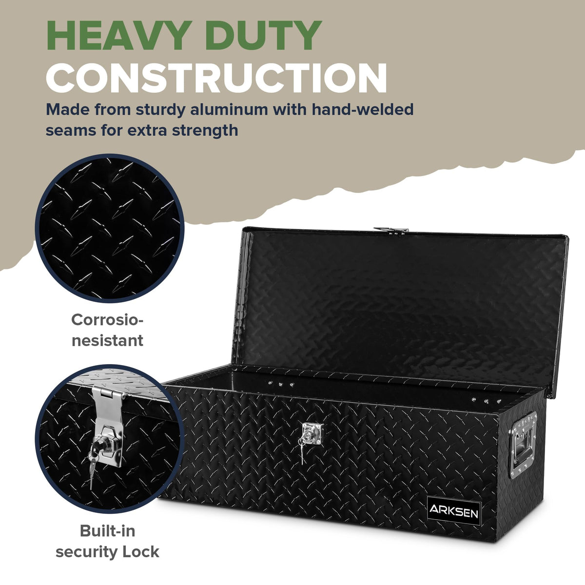 30" x 13" x 10" Black Truck Bed Tool Box I40367
