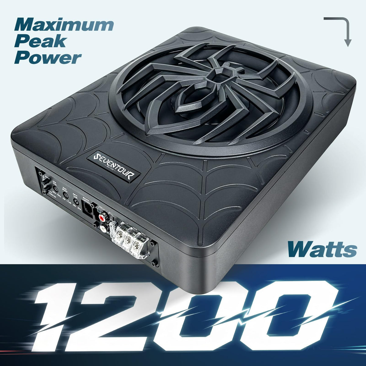 10" 1200W Powered Car Subwoofer with Amplifier H14996
