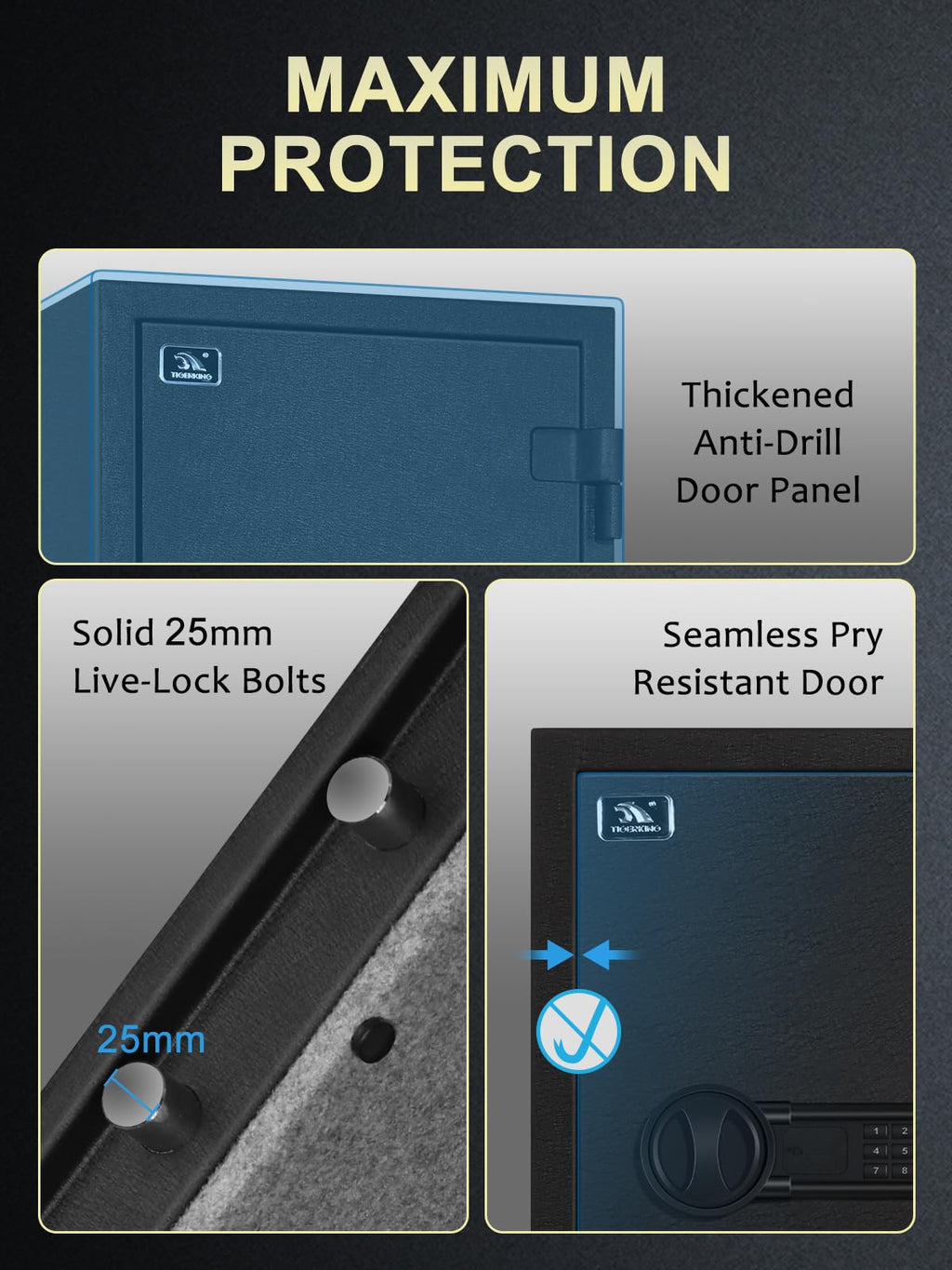Fireproof Safe Box with Drawer, 3.47 Cu Ft C131