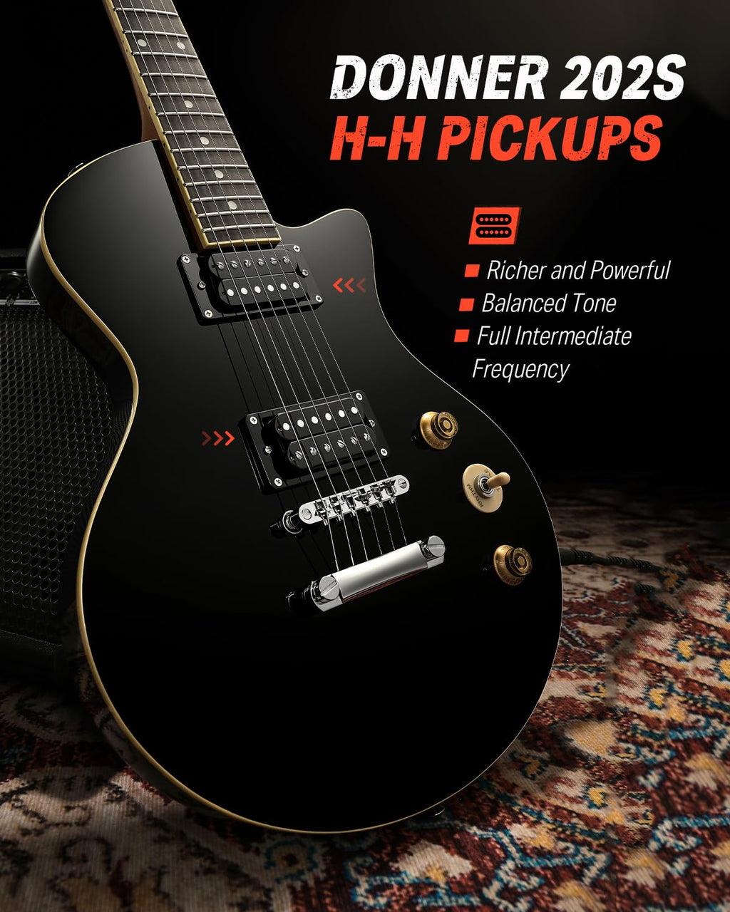 39" Electric Guitar with Dual Humbucker Pickups G836