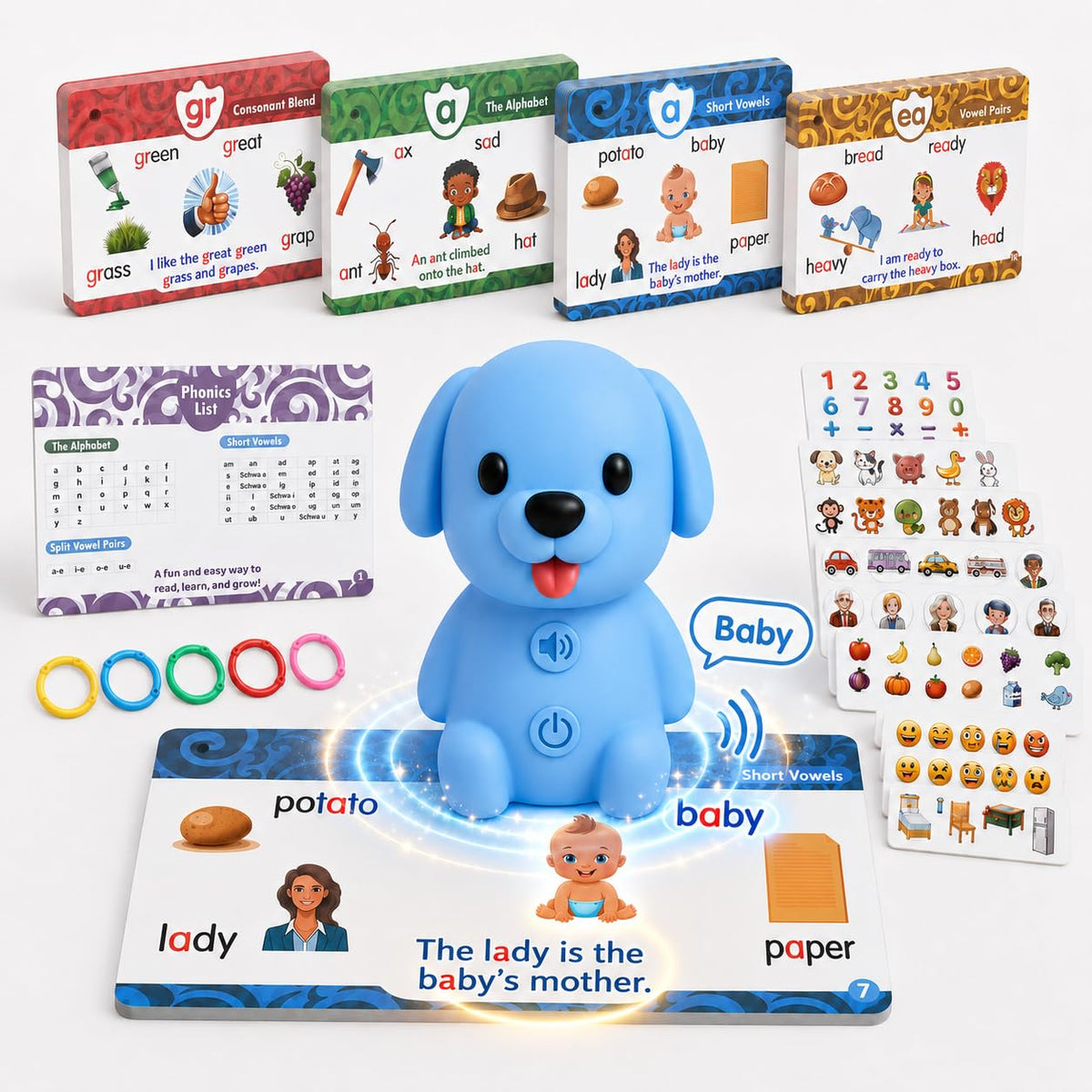 Phonics Learning Toy with Reader Dog, 148 Pages, 90 Stickers Q68564