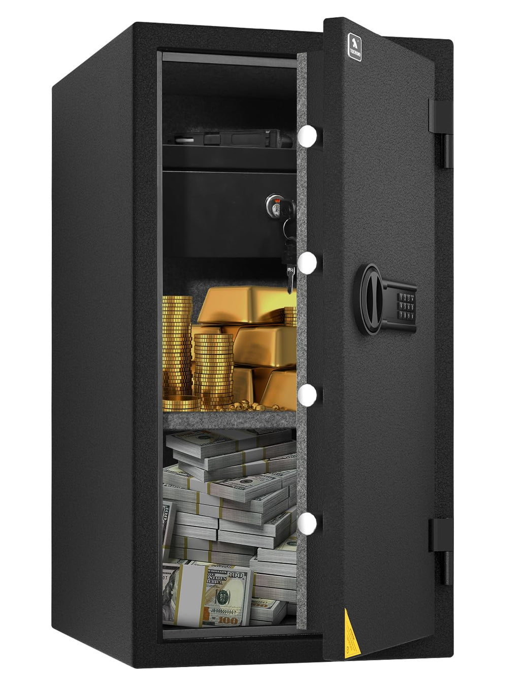 Fireproof Safe Box with Drawer, 3.47 Cu Ft C131