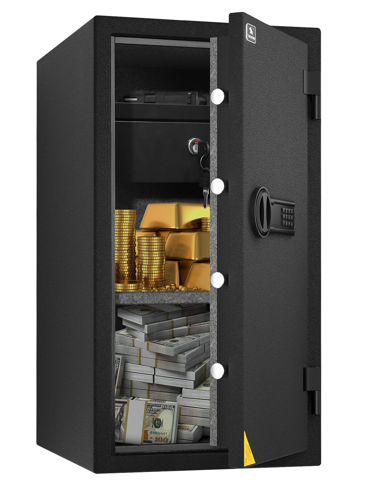 Fireproof Safe Box with Drawer, 3.47 Cu Ft C131