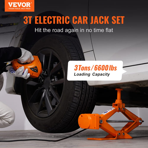 12V Electric Scissor Car Jack 3 Tons with Impact Wrench K269