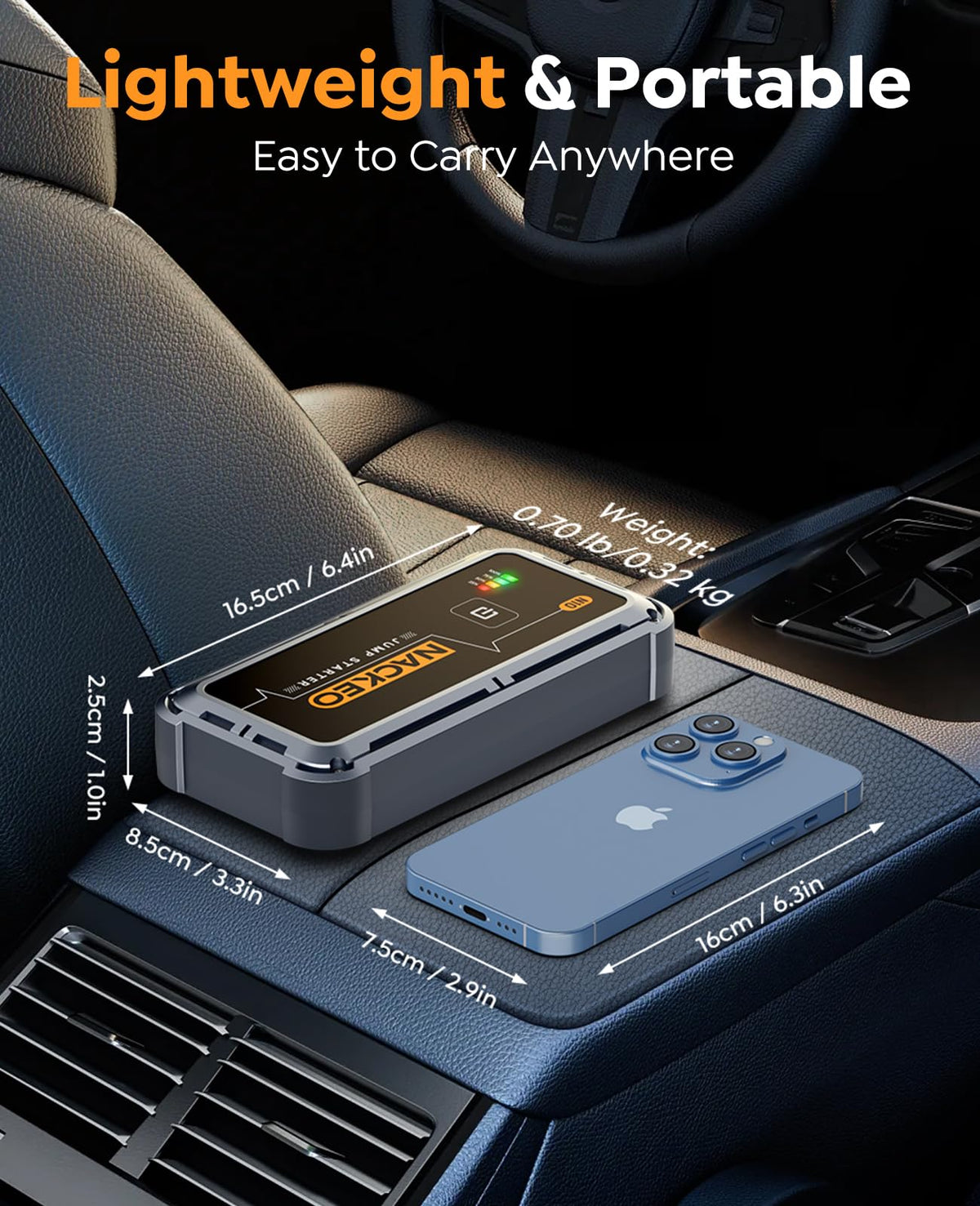 Portable Car Battery Jump Starter 5000A 12V M62319