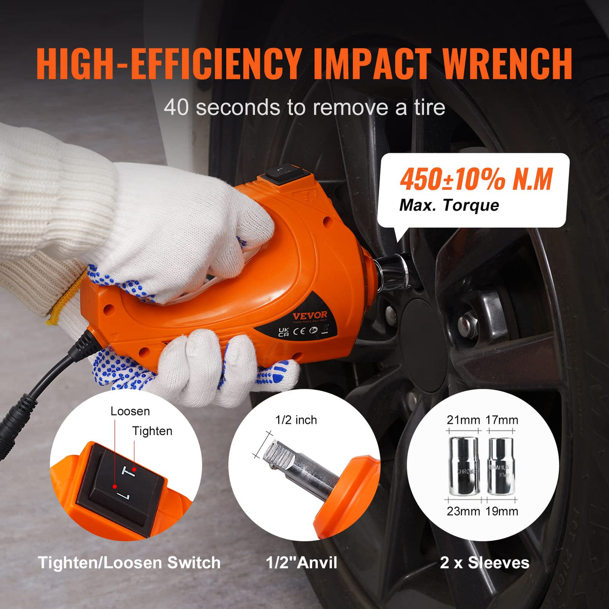 12V Electric Scissor Car Jack 3 Tons with Impact Wrench K269