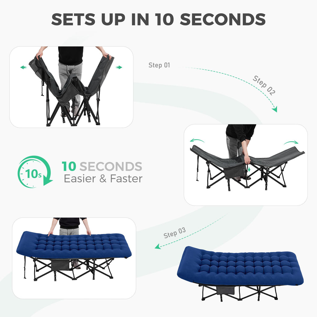 Folding Camping Cot with Mattress L12523