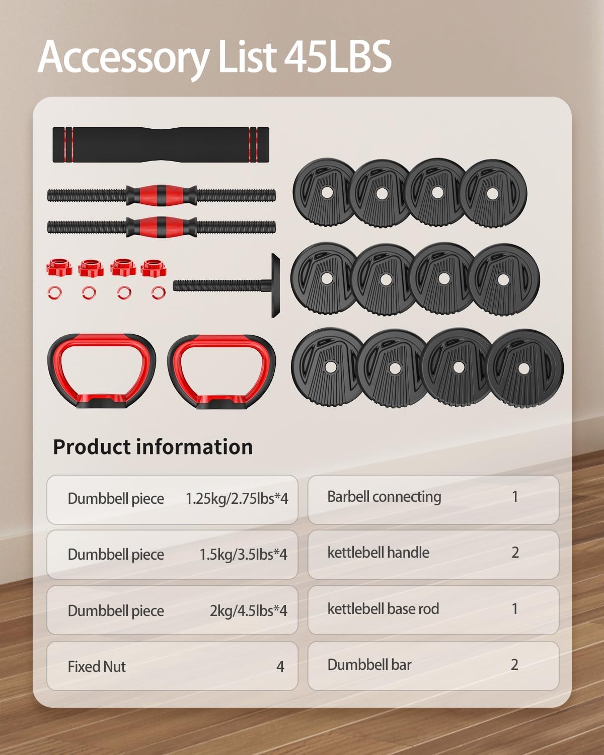 Adjustable Dumbbell Free Weight Set R644186