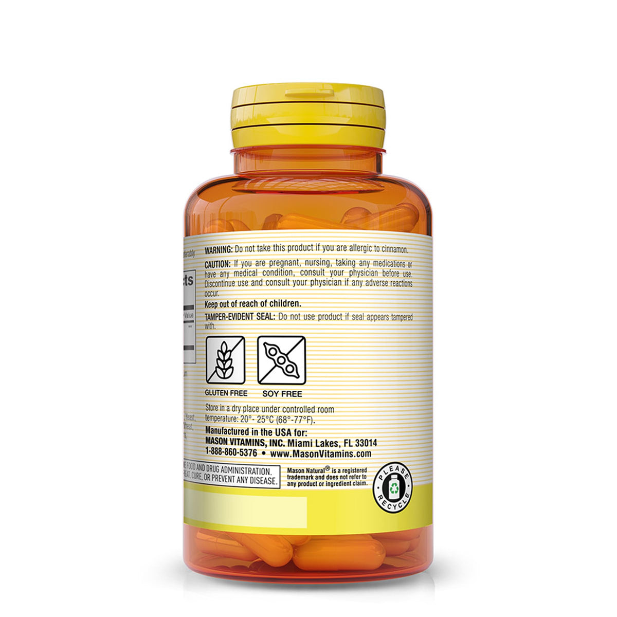 Cinnamon 1000 mg 100 Capsules Herbal Dietary Supplement V2834