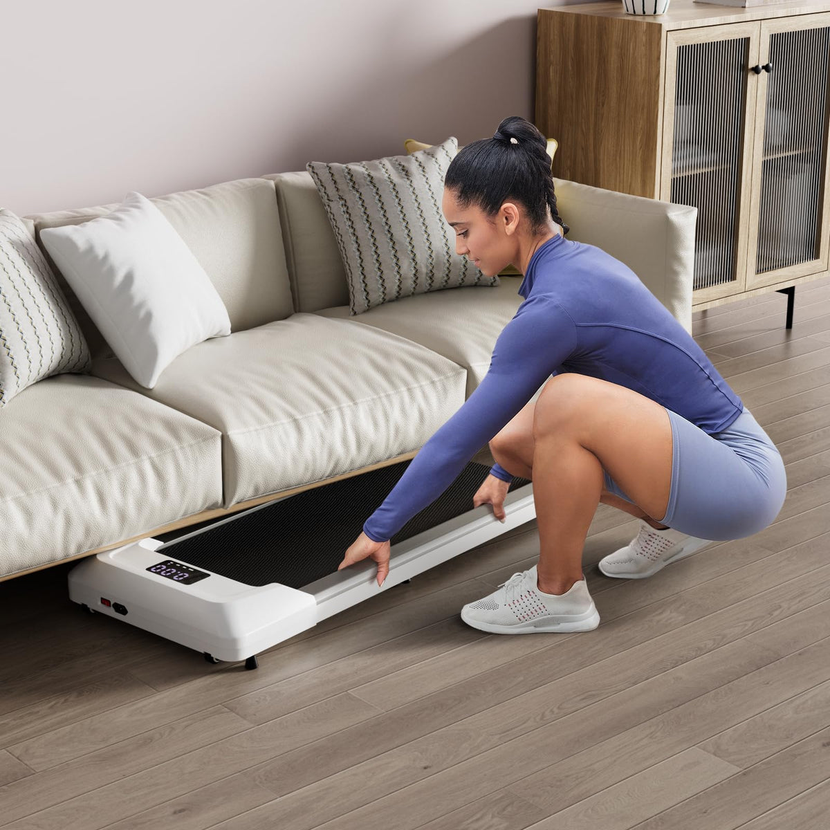 2.25HP Under Desk Treadmill with LED Display and Remote Control R55678