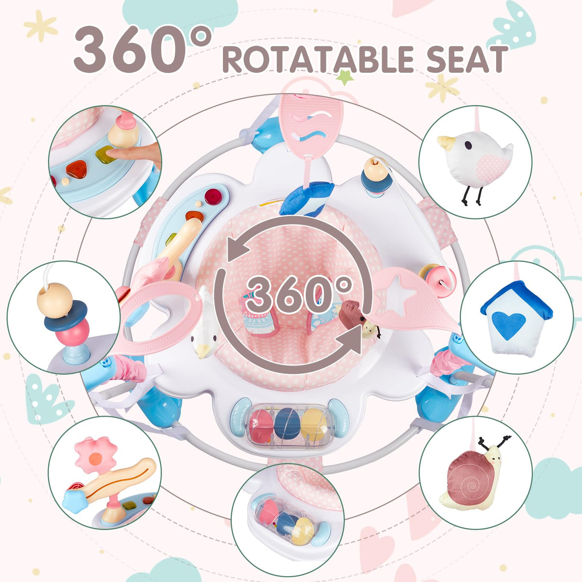 Baby Activity Center, 3-in-1 Infant Jumper and Bouncer W603