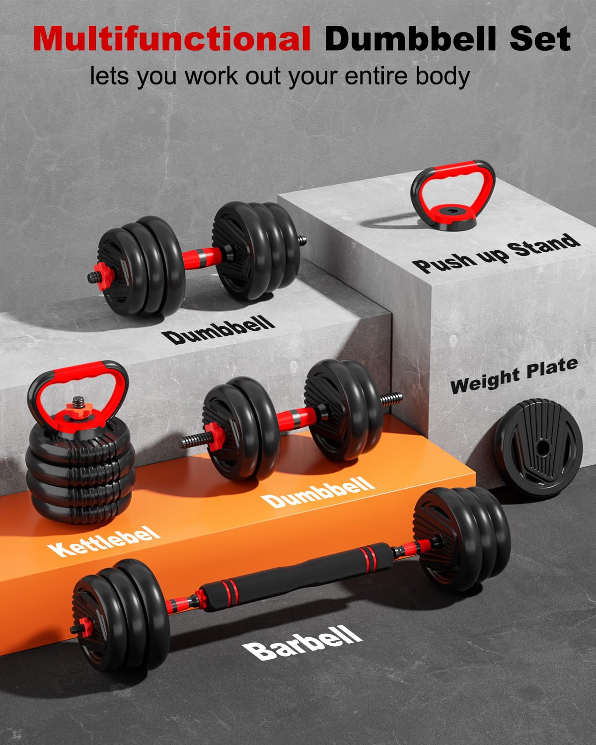 Adjustable Dumbbell Free Weight Set R644186