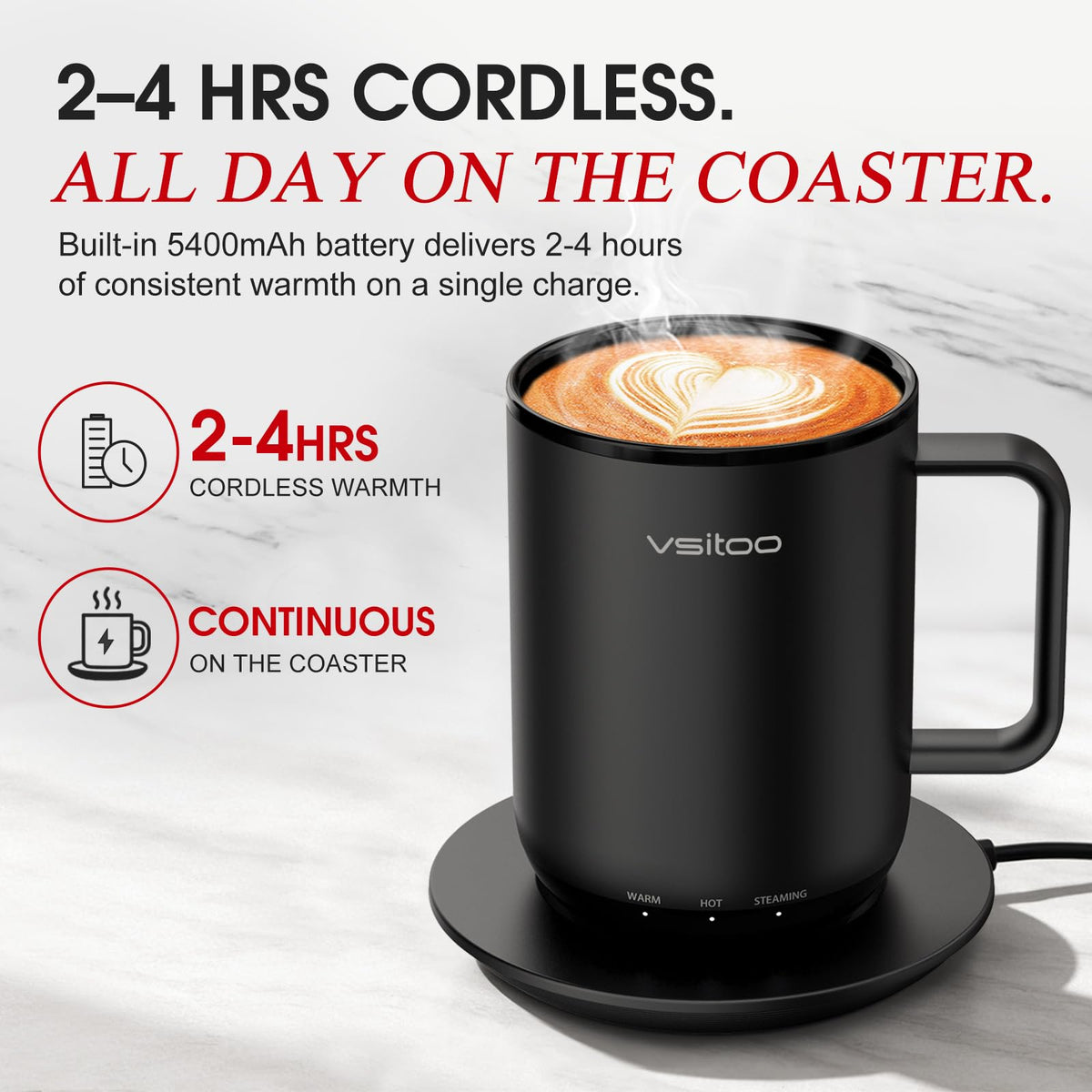 14oz Smart Self Heating Coffee Mug K257269