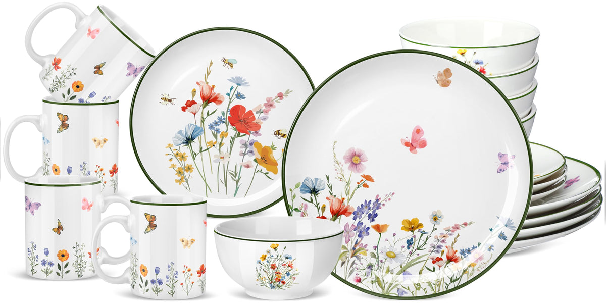 16 Pcs Ceramic Dinnerware Set W297601