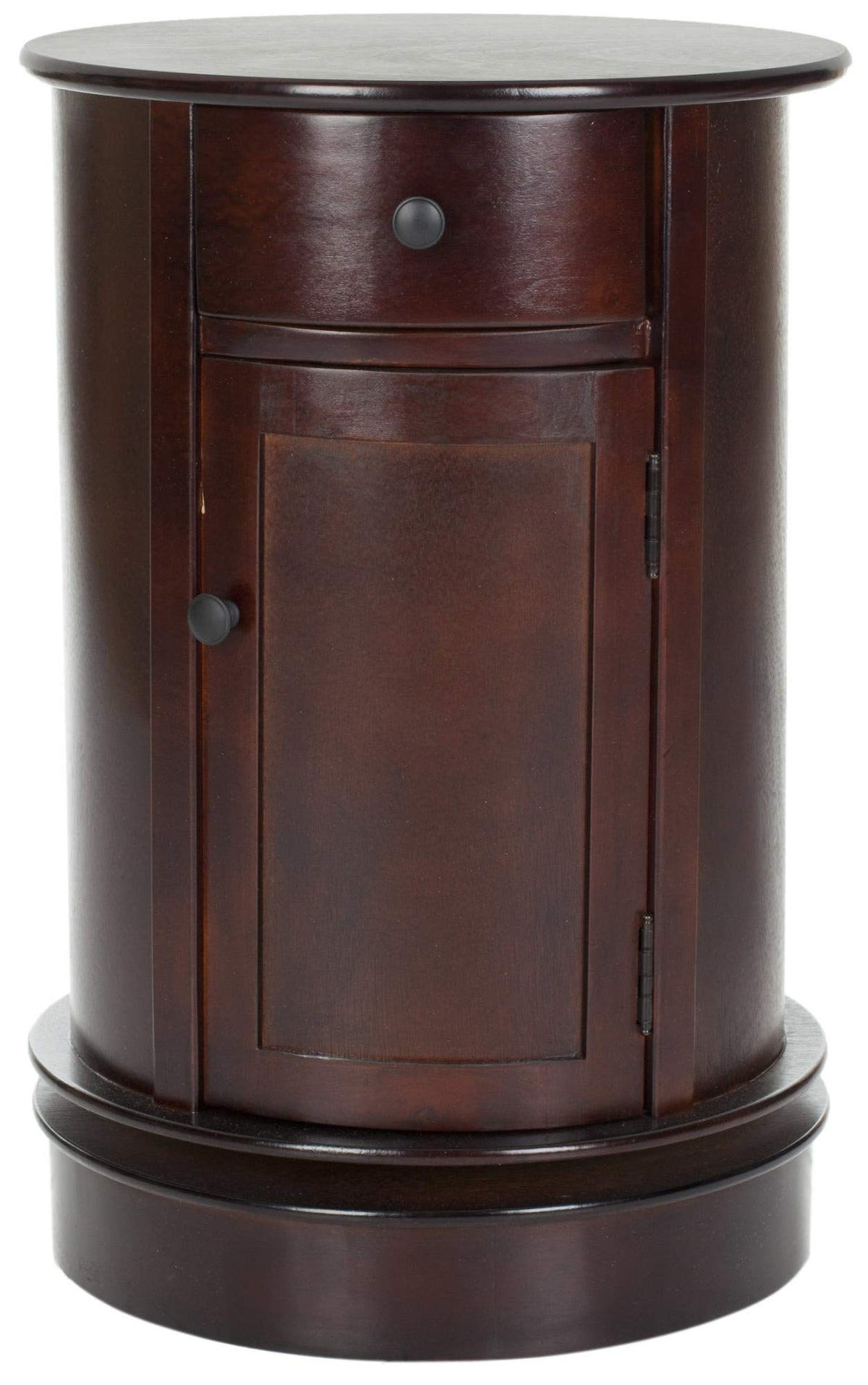 26" Dark Cherry Swivel Storage Accent Table G6678