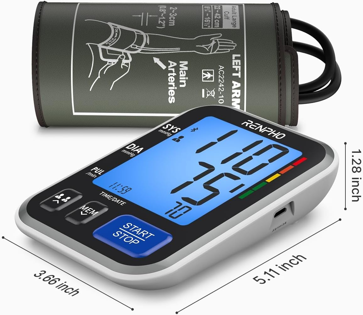 Smart Blood Pressure Monitor with Wide Cuff Y467413
