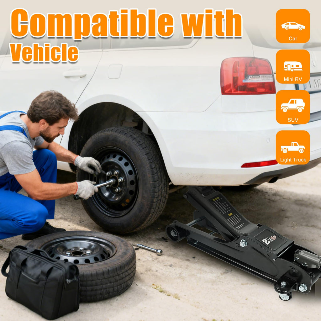 Hydraulic Car Jack with Quick Lift Pump O1658