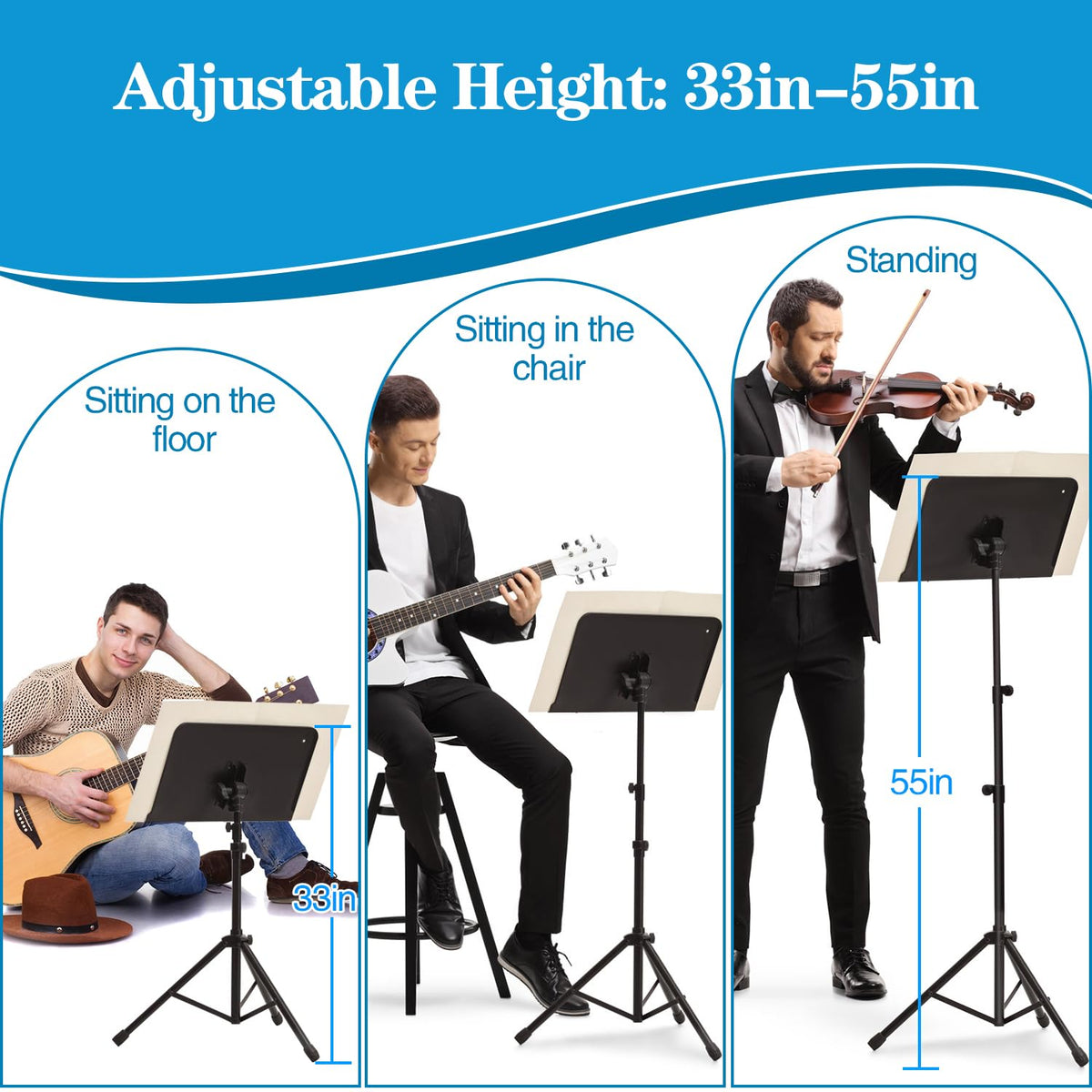 Adjustable Sheet Music Stand with Carry Bag U469191
