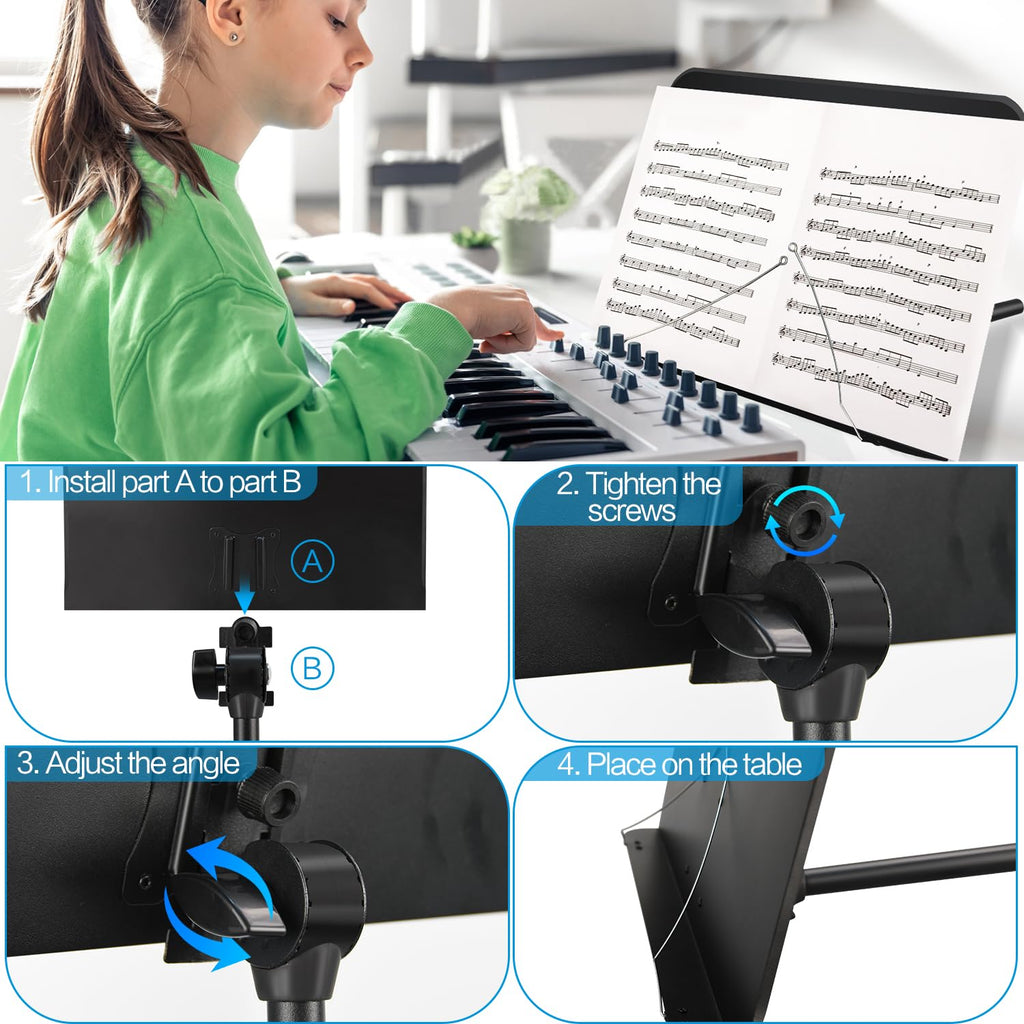 Adjustable Sheet Music Stand with Carry Bag U469191