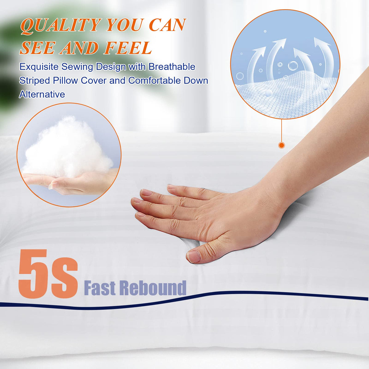 King Size Bed Pillows Set of 2 H822697