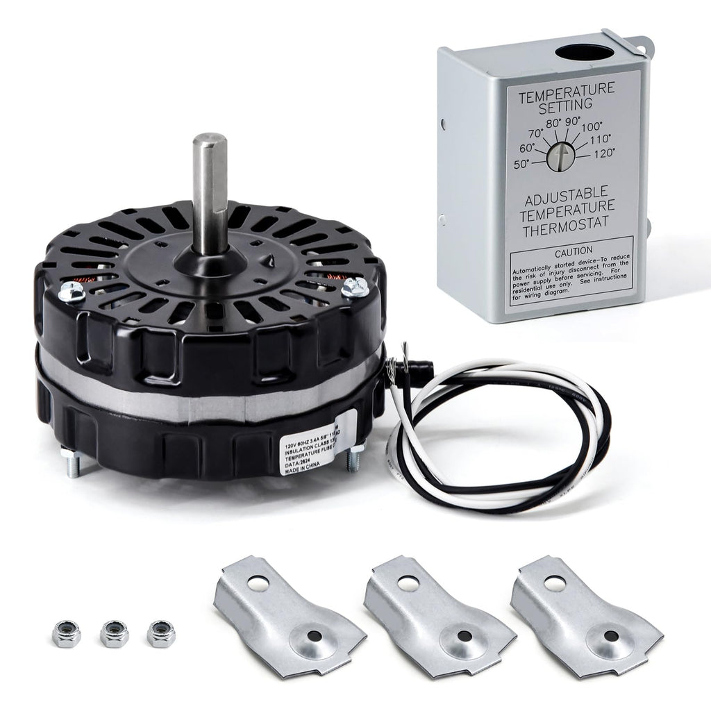Power Vent Attic Fan Motor & Adjustable Thermostat Switch Kit F661422