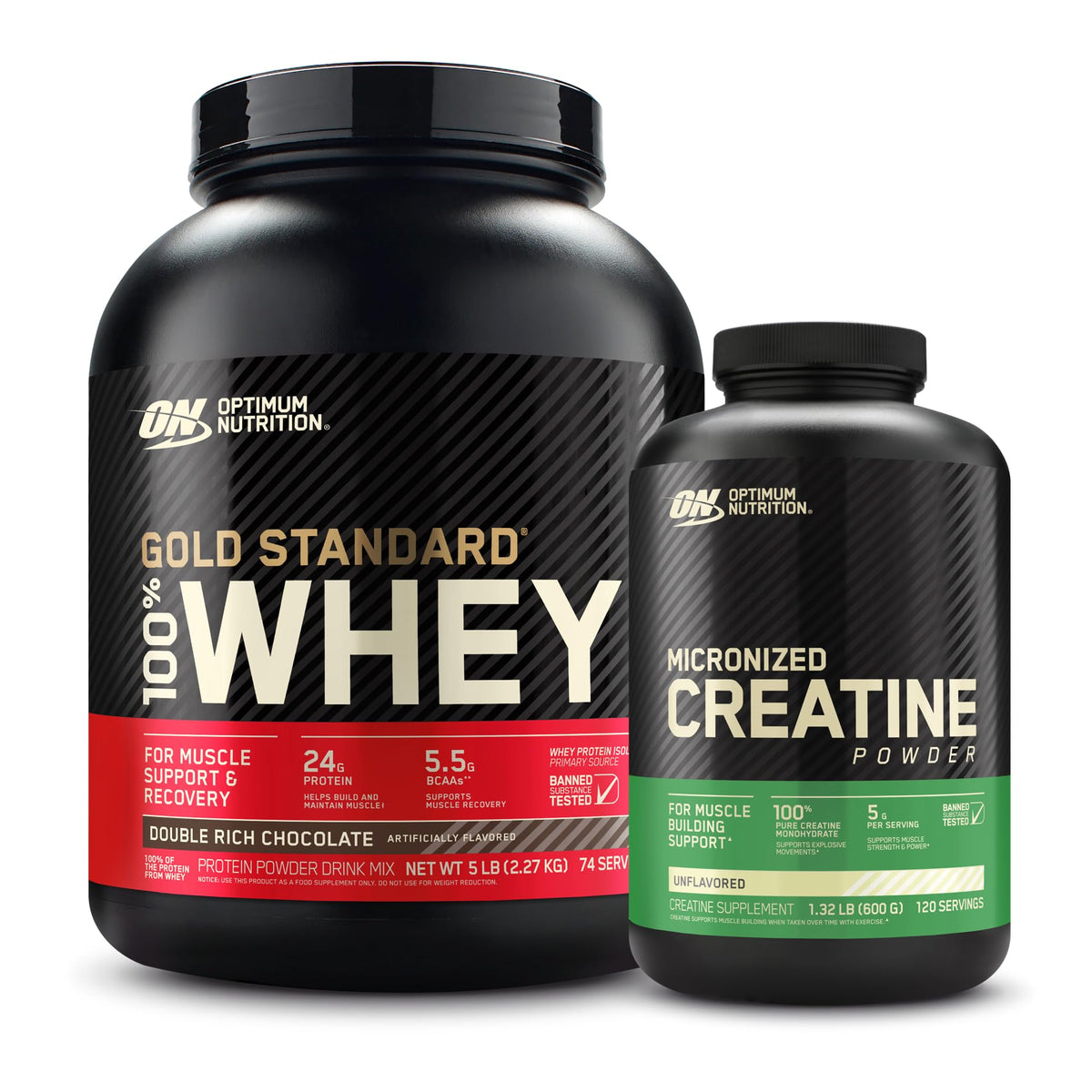 Double Rich Chocolate Whey Protein Powder with Unflavored Creatine Monohydrate S74808