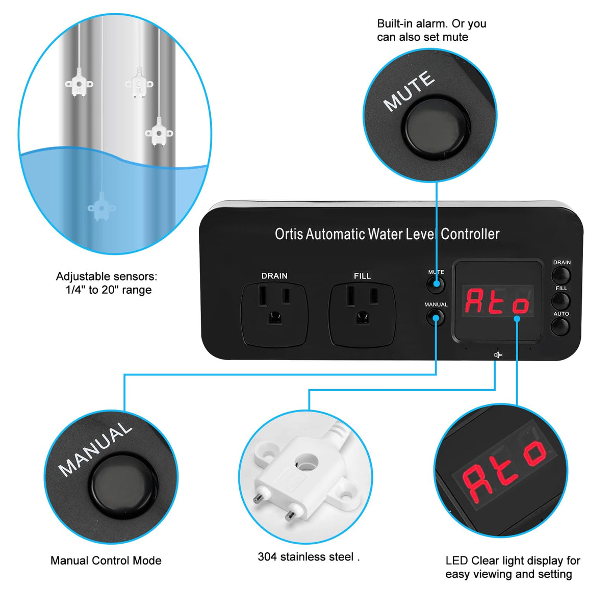 Automatic Water Level Controller for Aquarium Fish Tank W44030