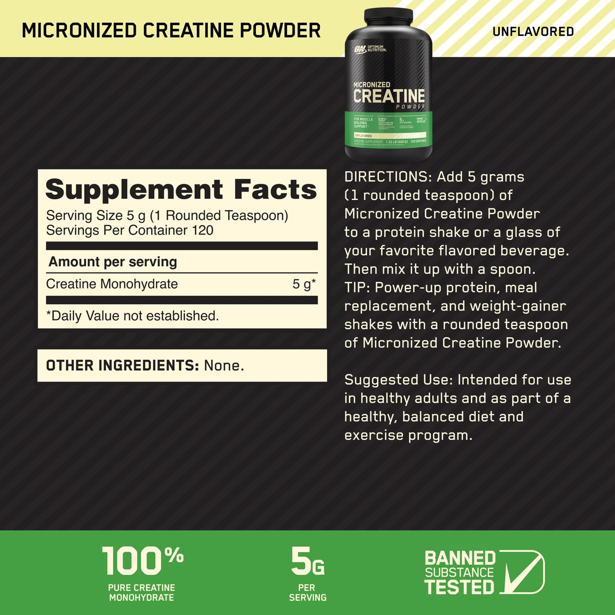 Double Rich Chocolate Whey Protein Powder with Unflavored Creatine Monohydrate S74808