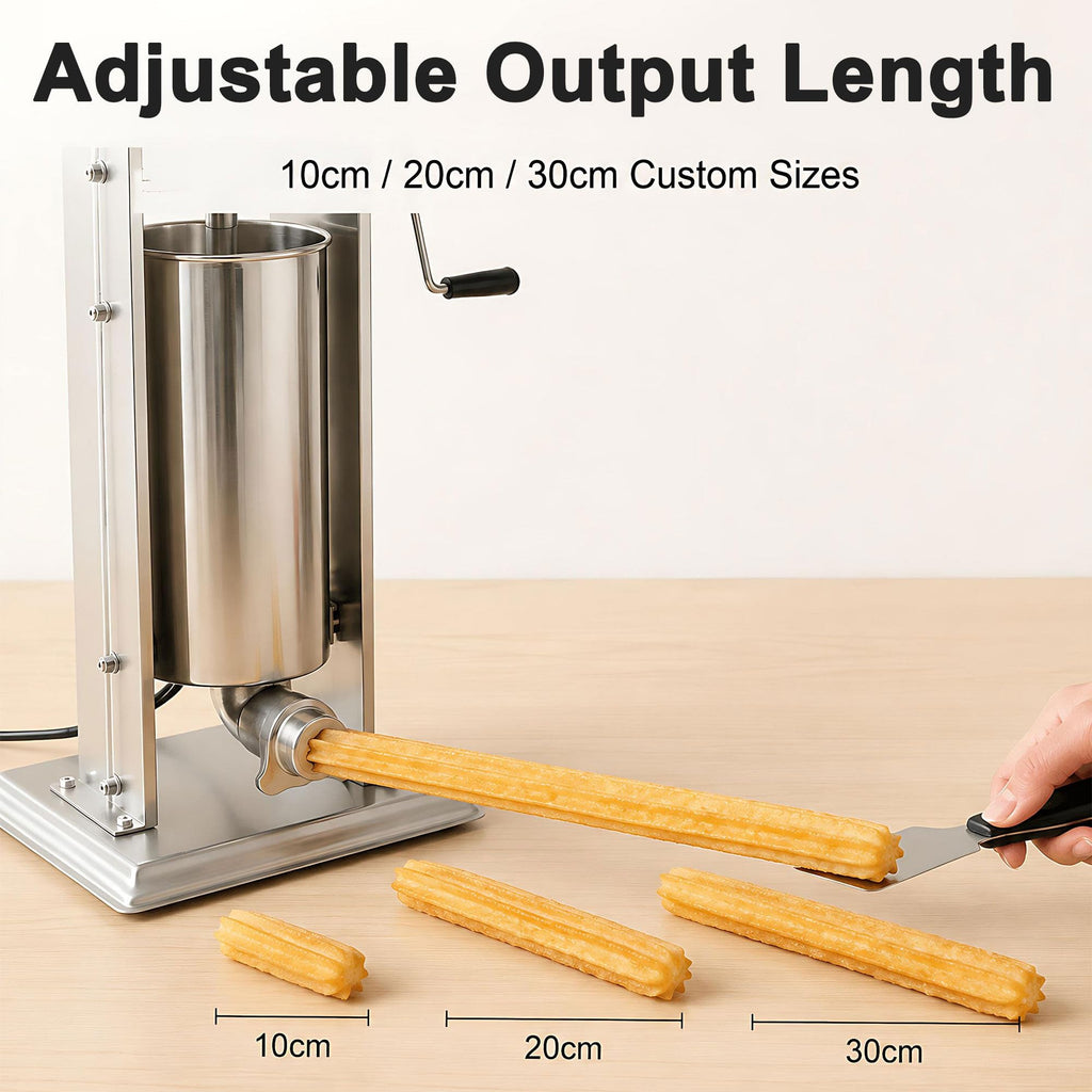 Vertical Manual Churro Extruder with 6-Shape Nozzle Kit H261093