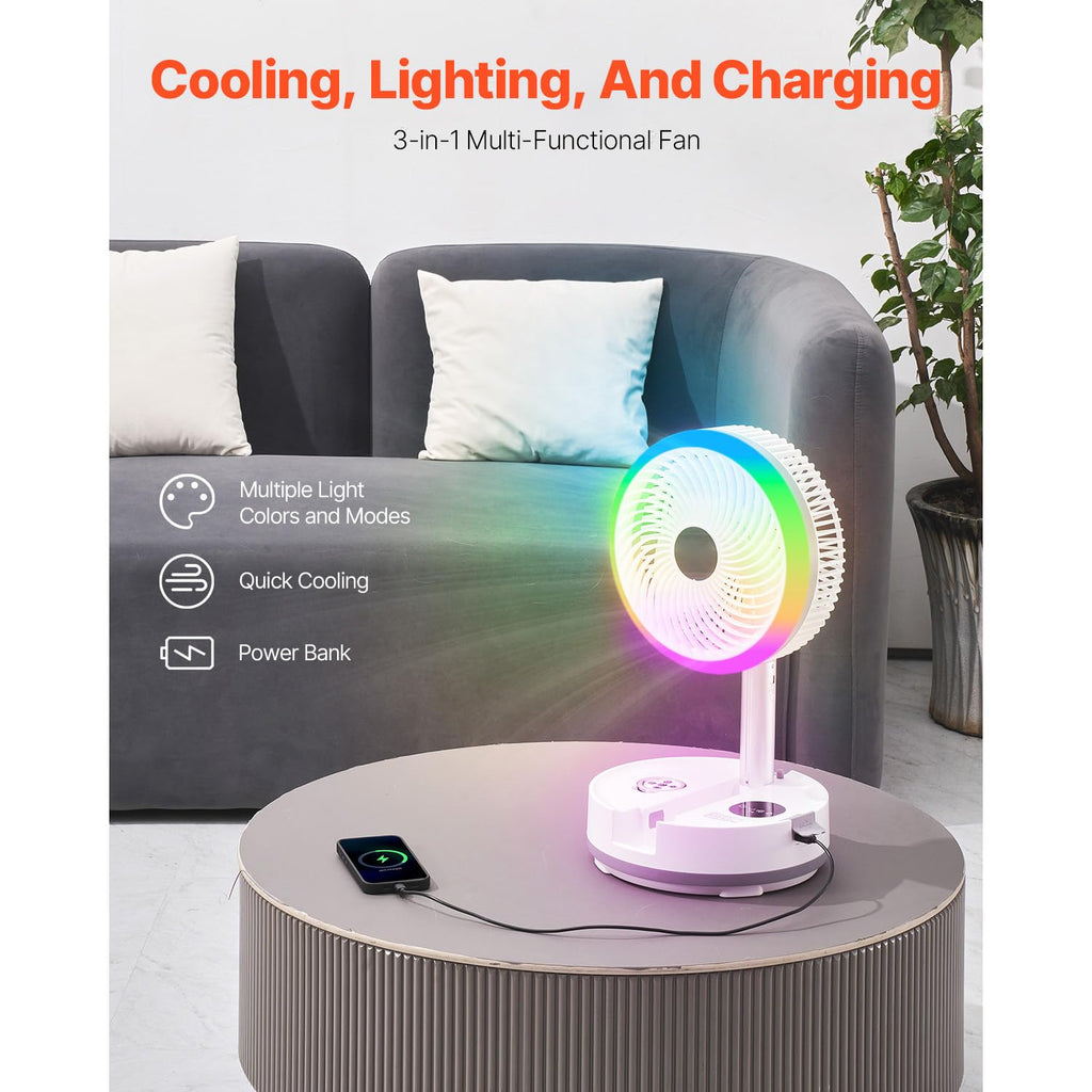 10 Inch Foldable Oscillating Fan with Remote U872