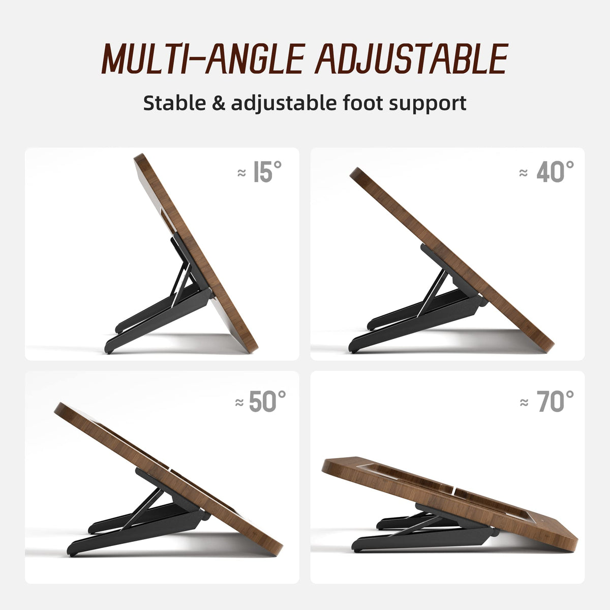Bamboo Tablet Stand with 5 Pack Pencil Grips I164994