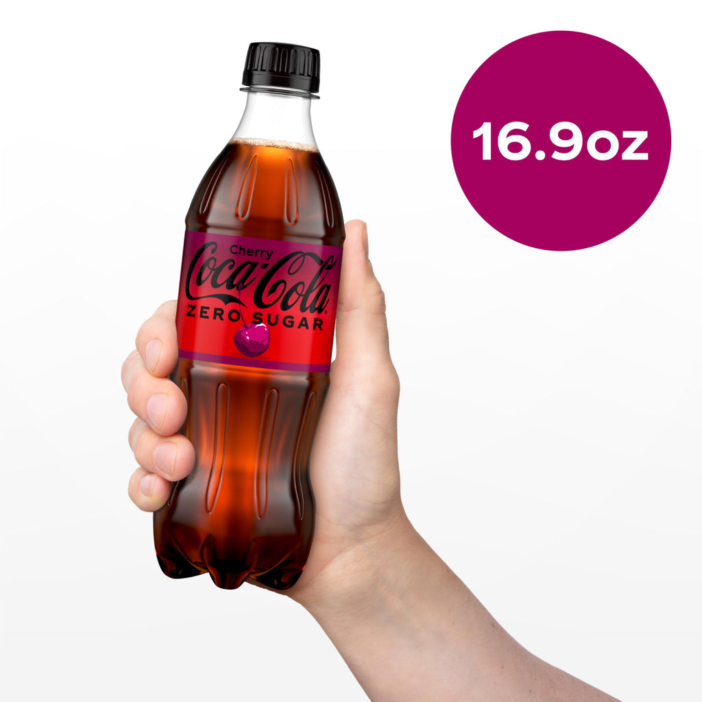 Cherry Soda Soft Drink Bottles, 16.9 fl oz, 6 Pack I3530