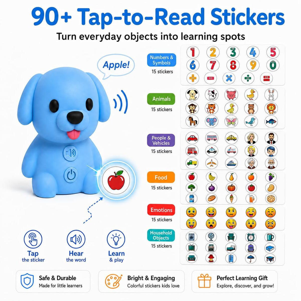 Phonics Learning Toy with Reader Dog, 148 Pages, 90 Stickers Q68564