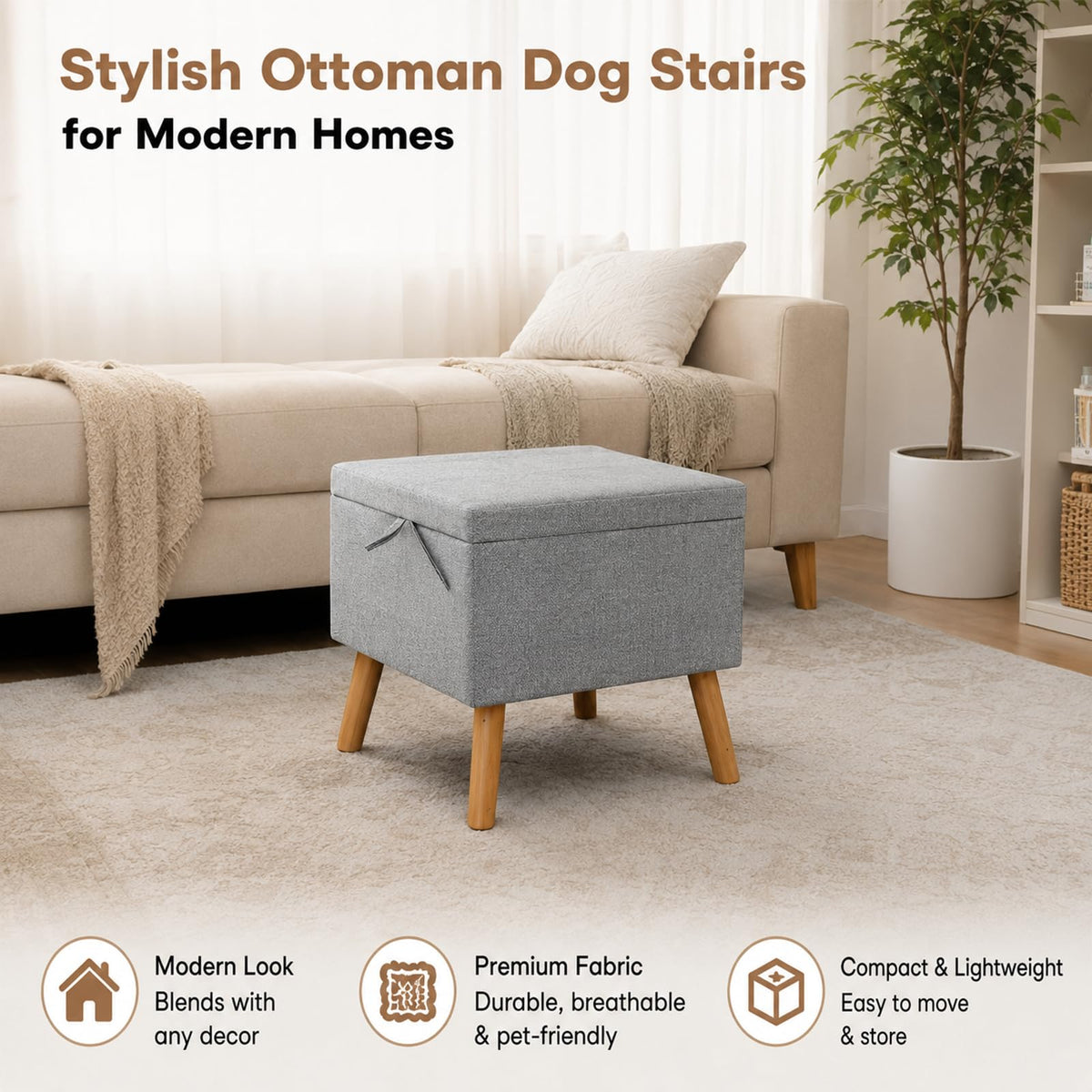 Foldable Anti Slip Pet Stairs Q756577
