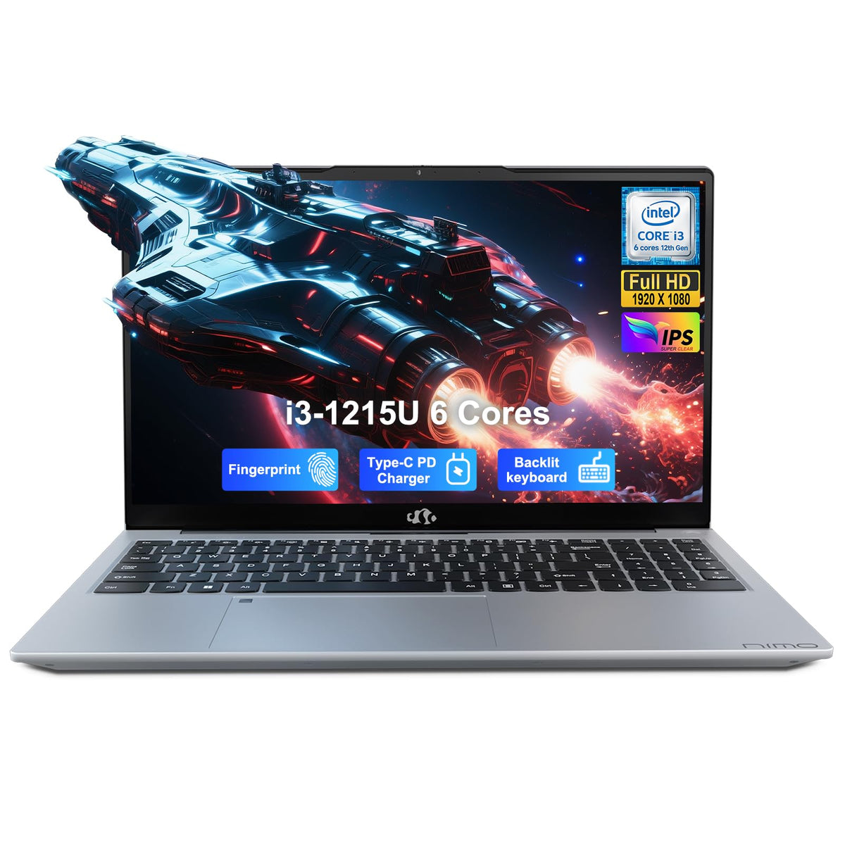 15.6" IPS FHD Laptop, Intel Core i3, 8GB RAM 256GB SSD W689